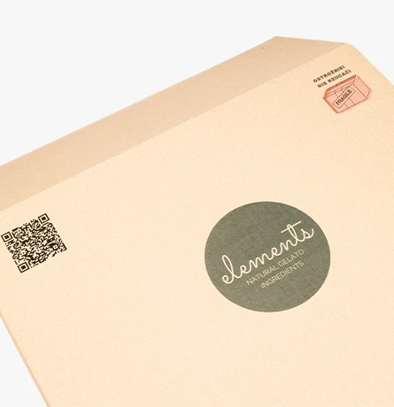 opakowanie zbiorcze które podkreśli jakość składników do produkcji lodów - ekologiczne i funkcjonalne opakowanie